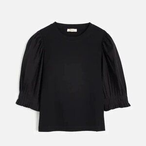 Madewell Black Hazel Femme Mixy Top S NWT